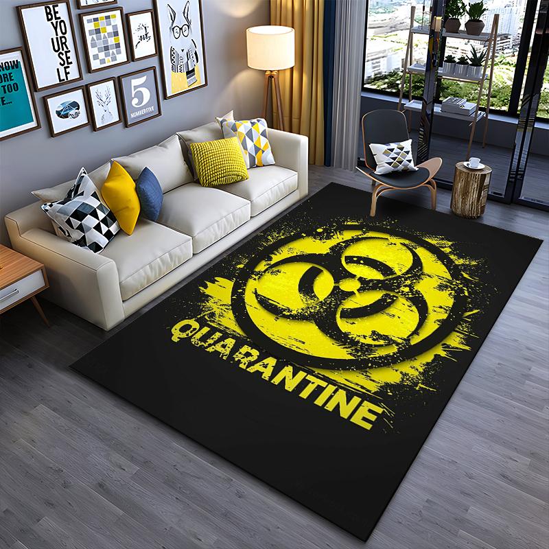 

Quarantine Biohazard Rug Design Suitable for use as an anti-slip game mat for living room and bedroom sofas 40x60cm( 15x23in )