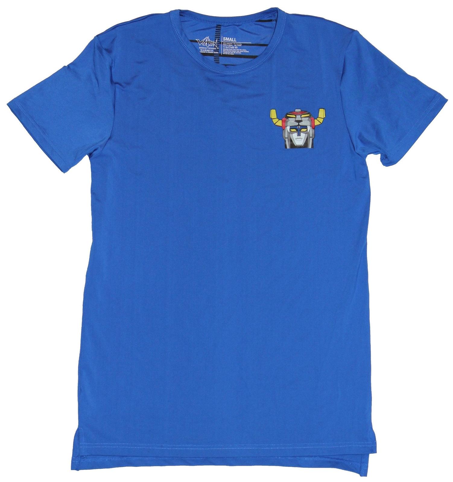 Voltron Mens Moisture Wicking T-Shirt - Simple Voltron Small Head Pic XL