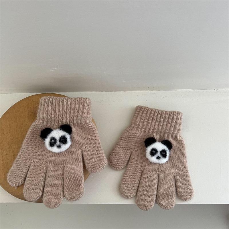Winter Children's Gloves Keep Warm Winter Boys' Five Finger Gloves Woolen Knitted Fashion Children's Baby Gloves with Split Fingers