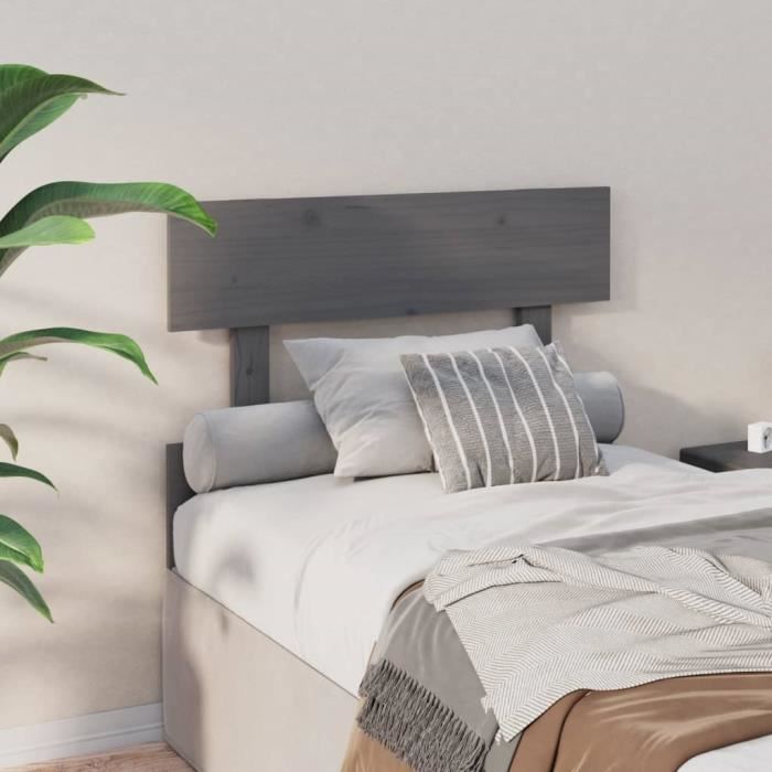VidaXL Headboard Grey 93.5x3x81 Cm Solid Pine Wood 819052