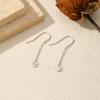 MODIAN 0.6CT D Moissanite Drop Earrings 925 Silver Lab Diamond Link Chain Hook Earrings For Women Fine Jewelry