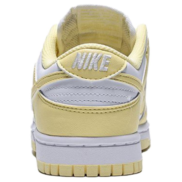Nike Dunk Low NN Schnürung Bequeme Passform Niedriger Schaft Skateschuhe Damensneaker Weiß Gelb IX5021171