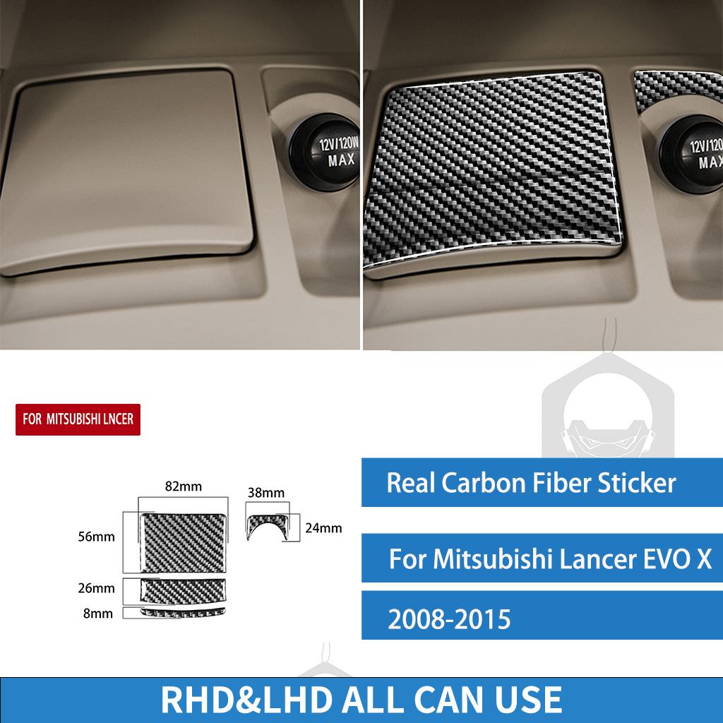 For Mitsubishi Lancer Evolution EVO X 2008-2015 Center Full Set Suit Cover Real Carbon Fiber Sticker Car Interior Accessories