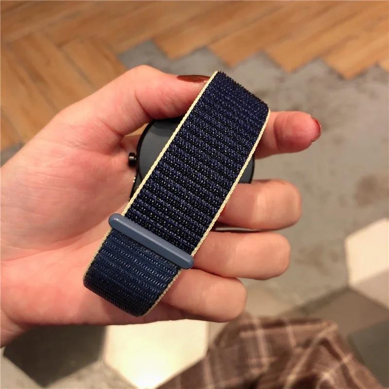 20mm/22mm Nylon Loop For Samsung Galaxy Watch 7/6/4/Classic/3/5/pro/Active 2 Sport Breathable Band Huawei Watch GT 4-3-2e Strap