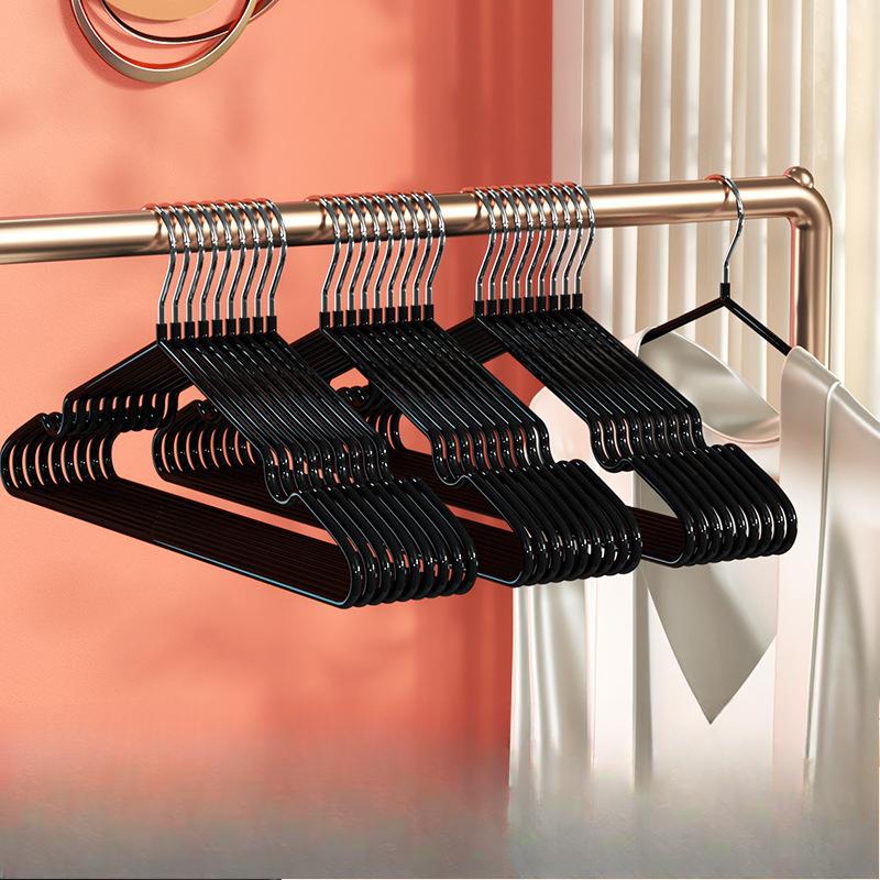 Anti-slip Plastic-coated Clothes Hanger Clothes Drying Rack Thickened Stainless Steel Clothes Support Seamless Clothes Hanging Rack