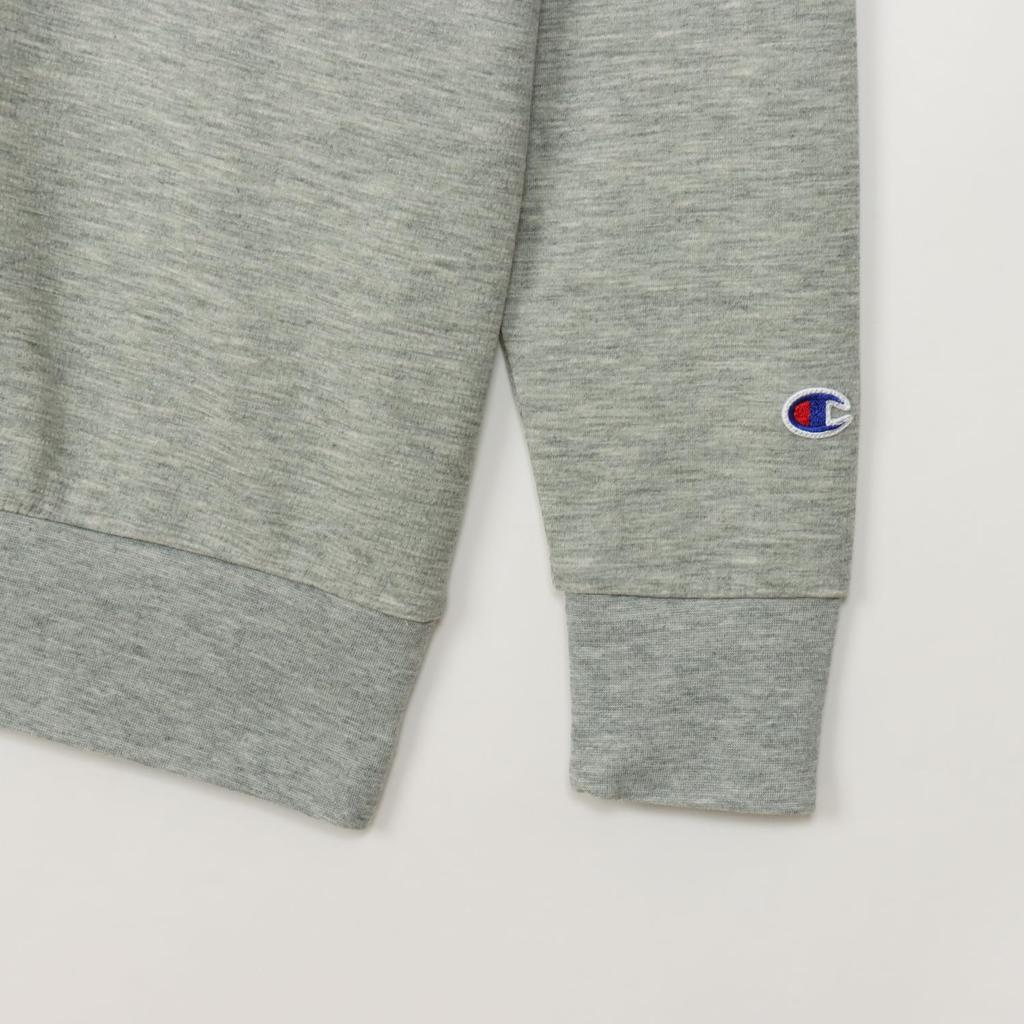 Champion Long Sleeve Round UV Graphic Logo Oxford Gray Women's T-Shirt, CW-AS405, Neck, Quick-Drying, Protection, Water-Repellent, Print,