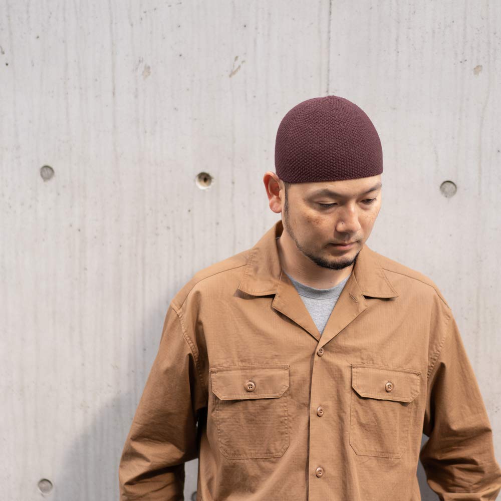 Nakota Premium Cotton Seamless Islamic Short Knit Hat for Large Sizes Deep Made in Size Brown Hat, Beanie, Men, Available, Opaque, Fit, 100% Cotton,