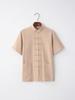 Men's Short-Sleeve Summer Chinese Tang Suit - Frog Button Style for Middle-Aged & Elderly