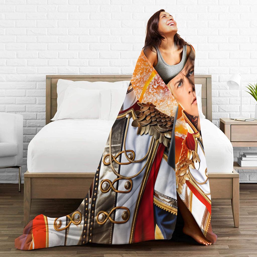 Super Soft Blanket Camping Cody Rhodes  Vintage Throw Blanket  Flannel Bedspread For Bedroom Street Trend Sofa Bed Cover