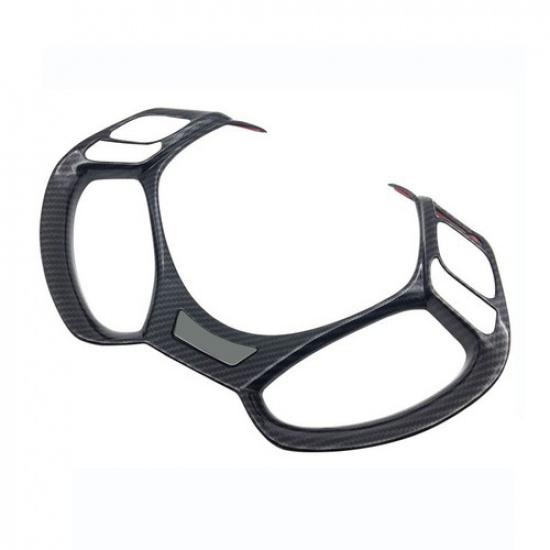 ABS Carbon Fiber Style Steering Wheel Cover Trim For Toyota C-HR CHR 2016-