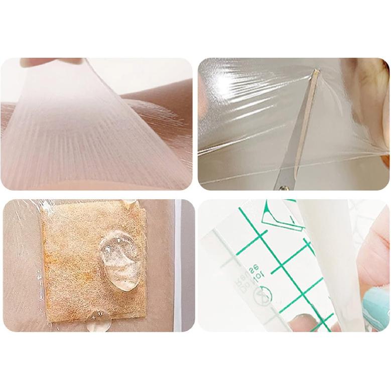 50pcs Transparent Stretch Adhesive Bandage, Waterproof Transparent Film Dressing Bandages, Clear Adhesive Bandages, Tattoo Aftercare Waterproof
