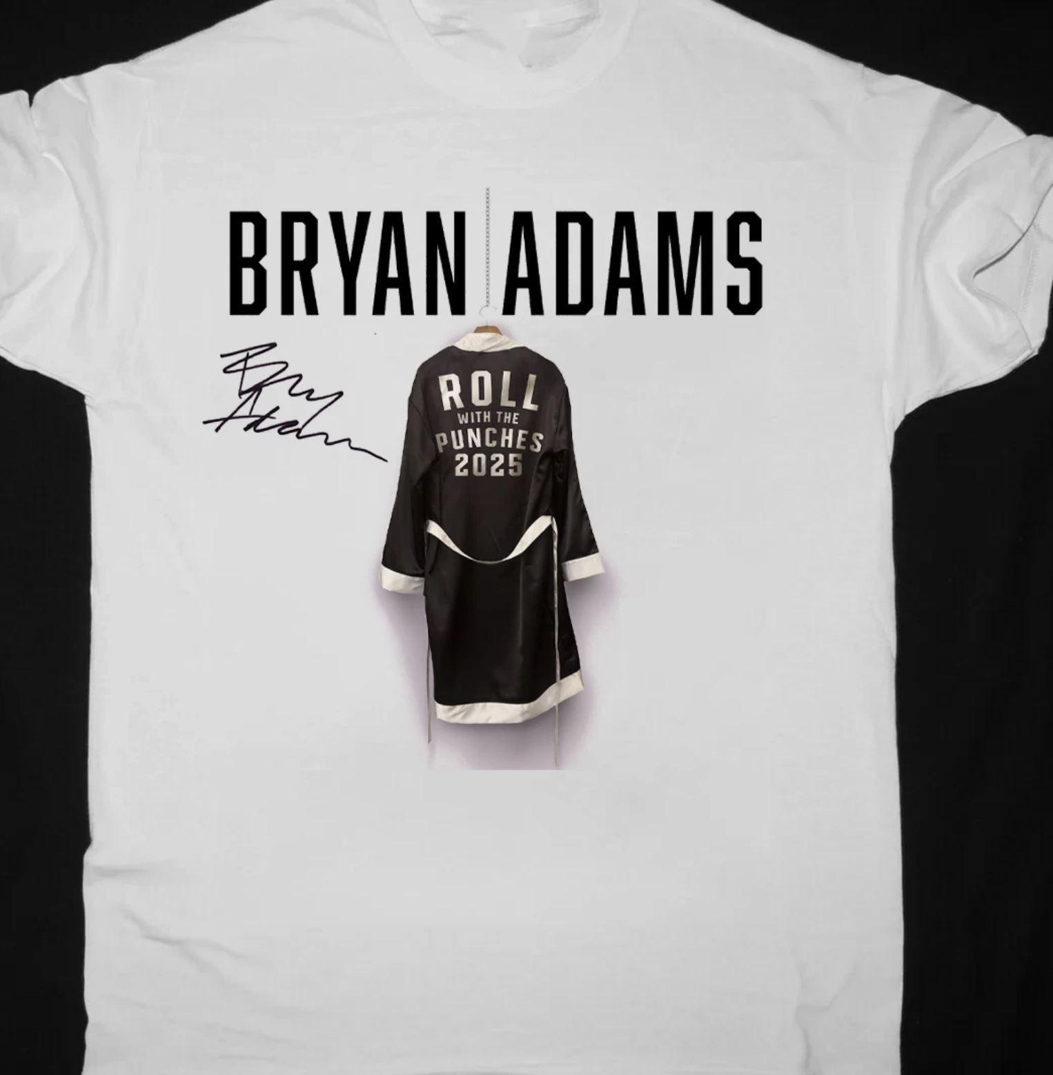 BRYAN ADAMS - Roll with the Punches Tour 2026 White All Size T-Shirt S