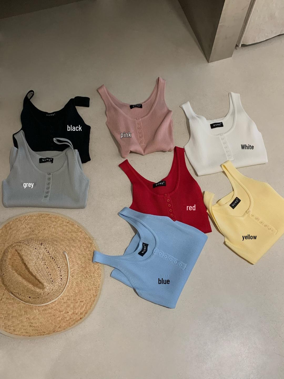 Women s Spring/Summer Knit Camisole Vest - Sleeveless Layering Top One Size