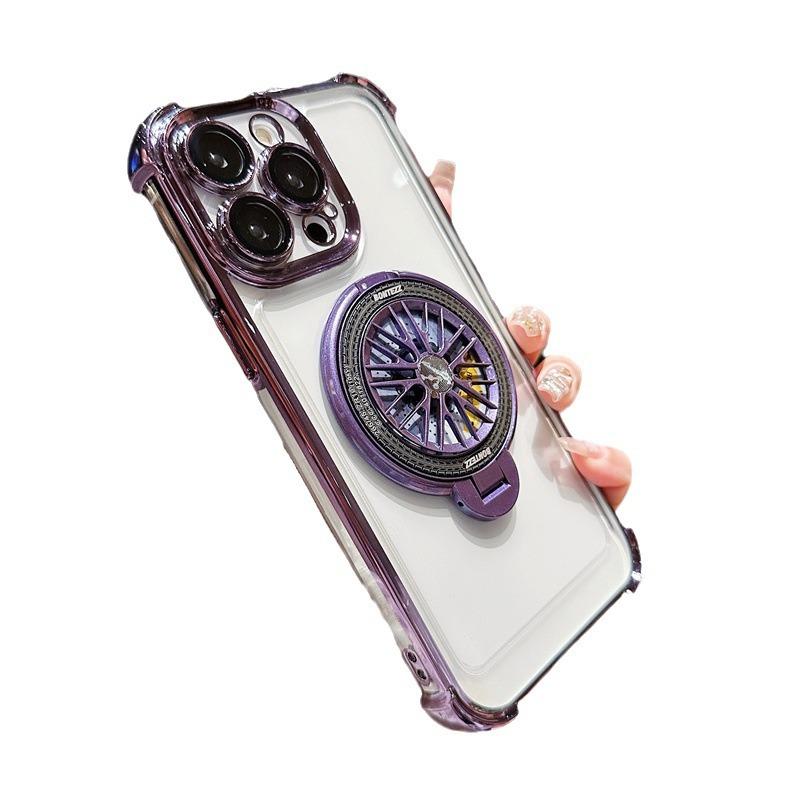 New iPhone17Pro rotating gyro bracket, four-corner mobile phone case, Apple 16 lens film, anti-drop protective case.