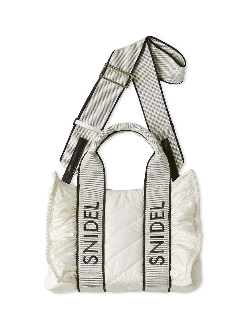 

Ruffle Quilted Logo Bag SWGB245609 IVR [Snidel] Women s