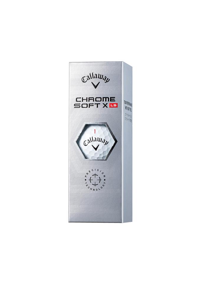 Callaway Golfball CHROME SOFT X LS 2022 1 Dutzend (12 Stück) 4-teiliges Konstruktionsset in Weiß