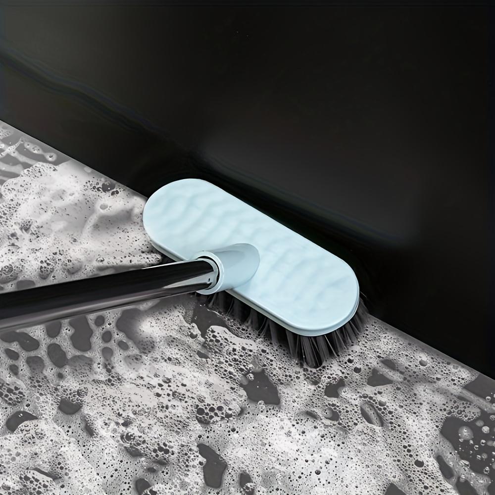 1 buc Perie de podea cu mâner lung și peri duri, Instrument de curățare din plastic pentru gresie de baie și toalete