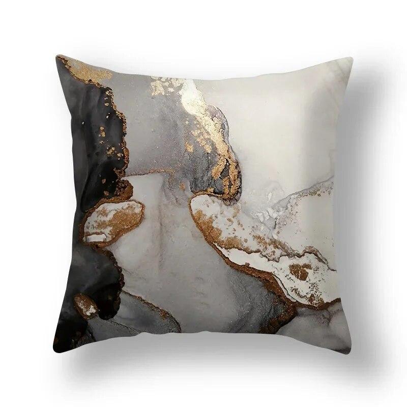 Modern light luxury simple fashion marble pattern set sofa chair office car bed cushion cover room home decoration pillowcase
