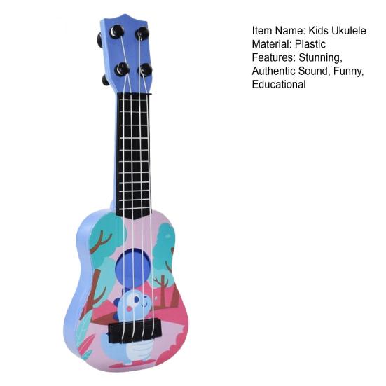 Kinder Ukulele Spielzeug Mini Pädagogisches Musikspielzeug für Kleinkinder Vorschulkinder Kunststoff Musikinstrument mit Ton für Frühes Lernen Und Spaß im Freien