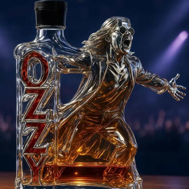 NEUE Ozzy Osbourne Whiskeyflasche Back To The Beginning Gedenk-Whiskey-Wein-Flasche Heimdekoration Statue Sammlung Handwerk