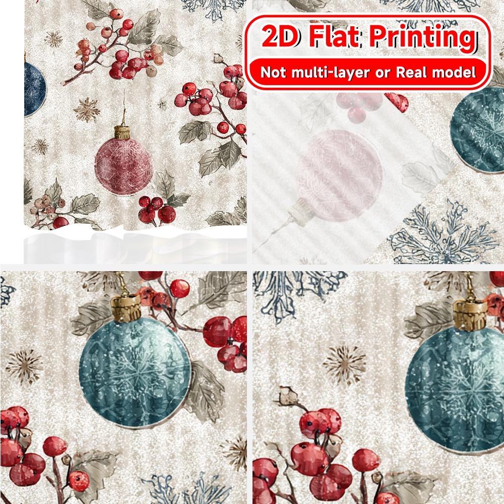 2D Flat Printing  2pcs Festive Elegance Modern Creative Curtains Semi-Sheer Curtains Art Deco Festive Decorative for Bedroom