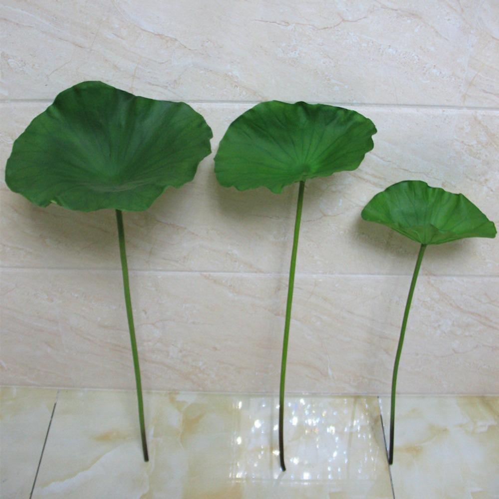Romantic Artificial Lotus Handmade Fake Lotus Branch Simulation Lotus Leaf  Balcony