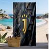 Asciugamano da Spiaggia Stampato Juventus FC Asciugamano Morbido ad Asciugatura Rapida Coperta da Spiaggia Rettangolare Grande Portatile per Viaggi Piscina