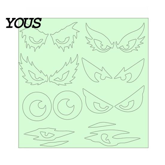 Glow in The Dark Window Decals Luminous Cat Eye Sticker, Peeping Eyes Funny Wall Decor Decal, Waterproof PVC Creative Art for Halloween Decoration