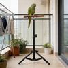 Black Bird Training Perch Alloy Bird Play Perch Outdoor Bird Stand  Physical Activity Space