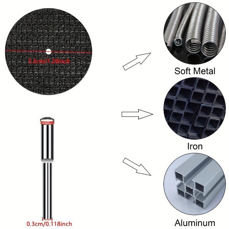 54pcs/set Iron 50pcs 32mm Metal Cutting DISC 4pcs Central Axis Rotary Tool Circular Saw Blade Cutting Sanding Grinding Wheel
