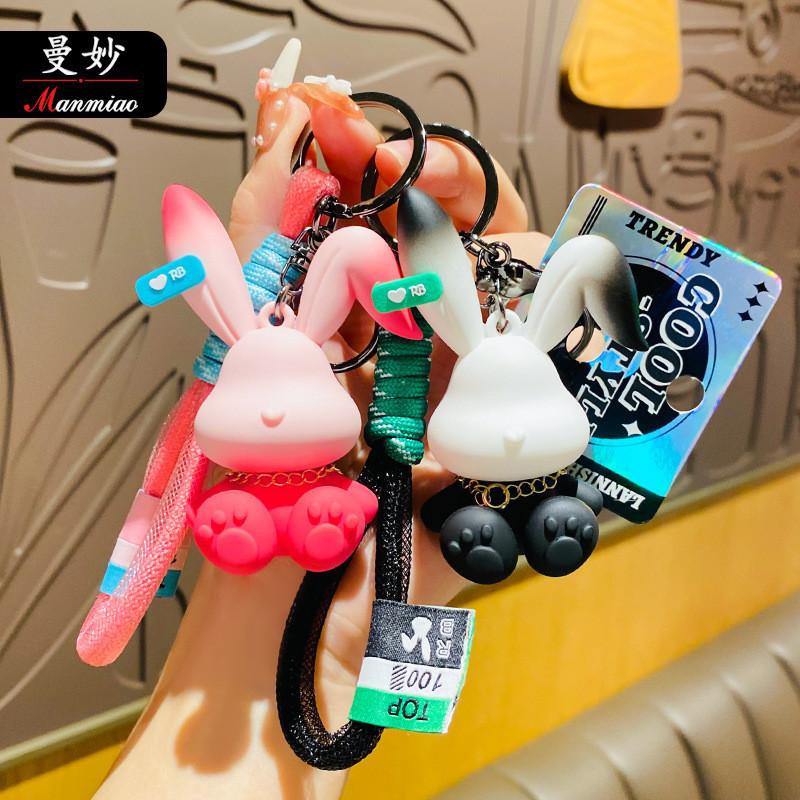Gradient Bunny Stylish Charm For Backpacks And Keys Cute Pvc Accessory Gift Bulk