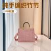 Pure Hand Woven Bamboo Handbag Light Luxury High Quality Star With Large Capacity Shoulder Bag