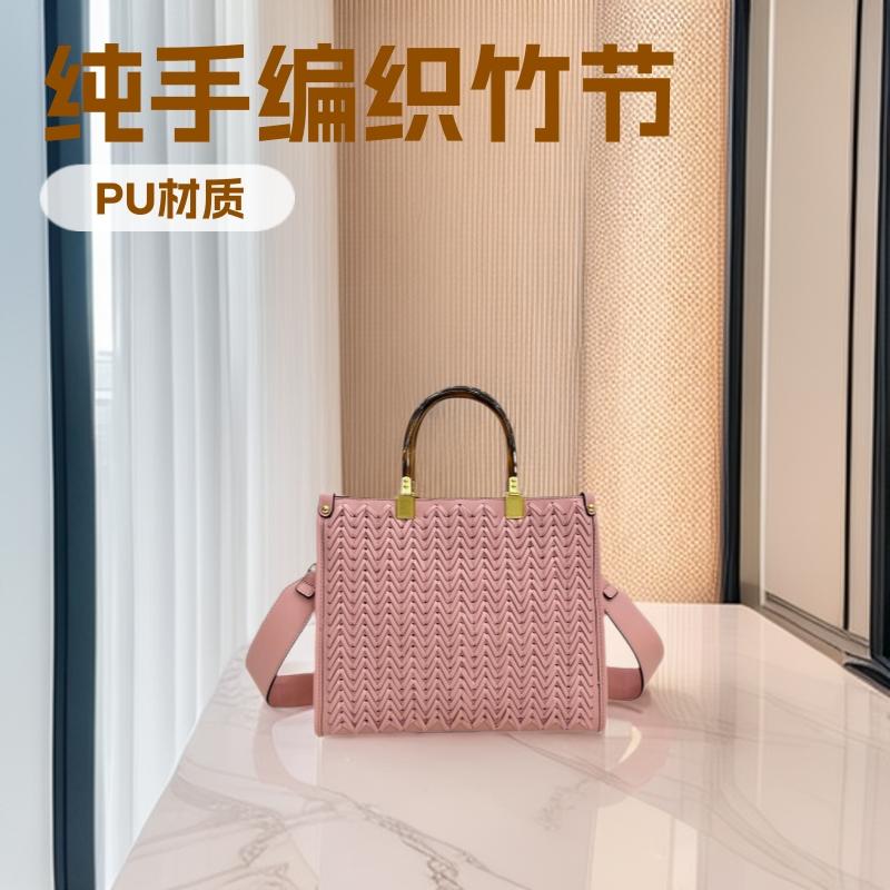 Pure Hand Woven Bamboo Handbag Light Luxury High Quality Star With Large Capacity Shoulder Bag