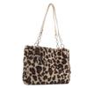 Foreign leopard print plush trend chain This year's personality is versatile, simple and fashionable casual bag, shoulder underarm bag