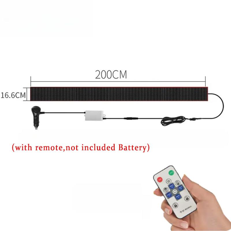 LED Soft Foldable Devil's Eye with Remote Control for Truck Text Board Windshield Graffiti Scrolling Stick Up Matrix Pixel Panel