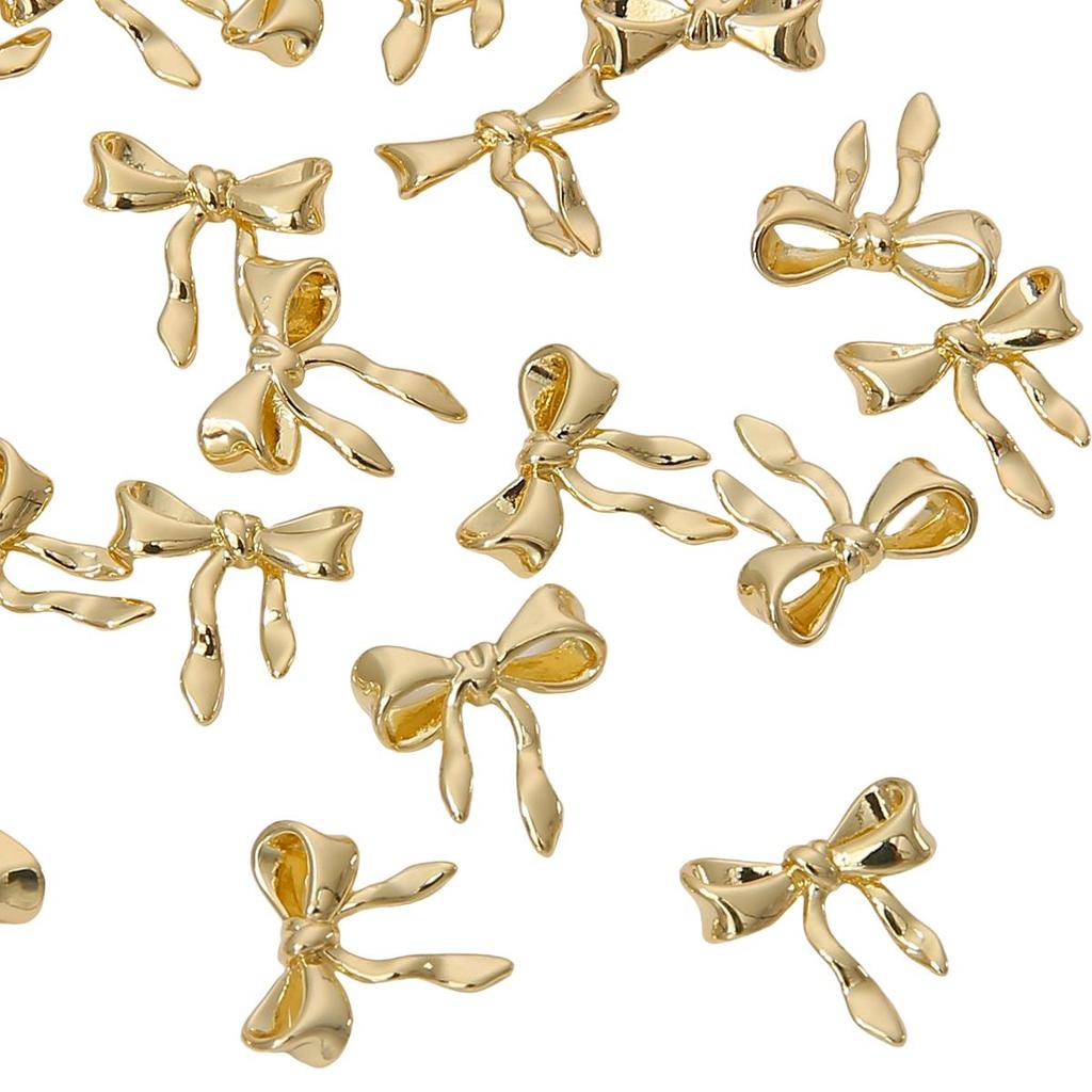 Kupfer glatter dreidimensionaler Schleifenanhänger für DIY-Schmuckherstellung, Bastelzubehör