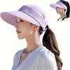 Damen Sommer Breitkrempiger Sonnenhut UV-Schutz Abnehmbares Oberteil Atmungsaktiv Strand Outdoor