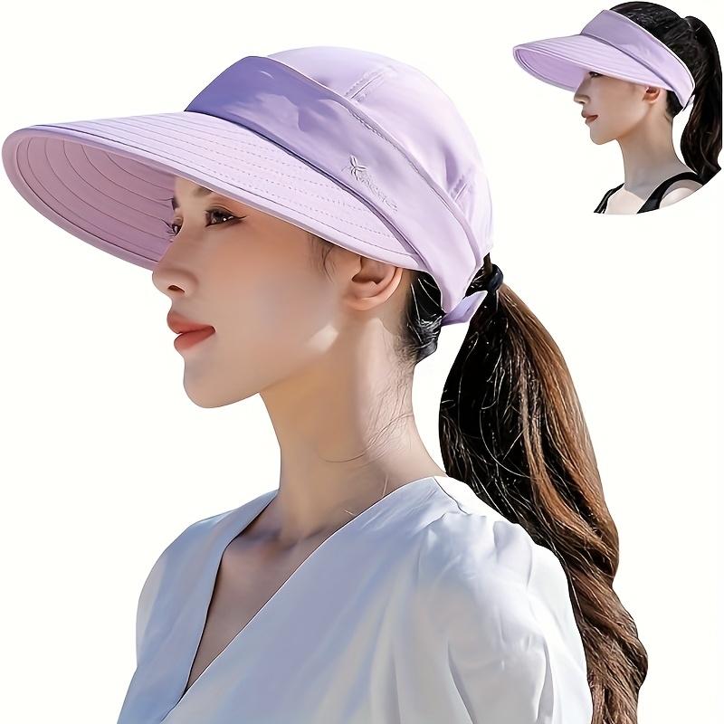 Damen Sommer Breitkrempiger Sonnenhut UV-Schutz Abnehmbares Oberteil Atmungsaktiv Strand Outdoor