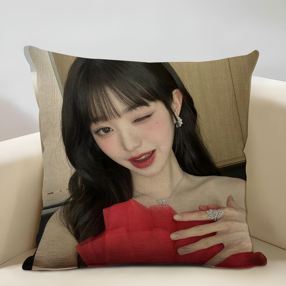 Jang Won-young Cushion Cover Household Decoration Linen Sofa Cushion Cover: Skin-Friendly & Breathable with Invisible Zipper