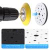 5pcs 6 Inch 25 Holes Interface Pads Polishing Pad Hook and Loop Soft Density Sponge Cushion Buffer Backing Pad