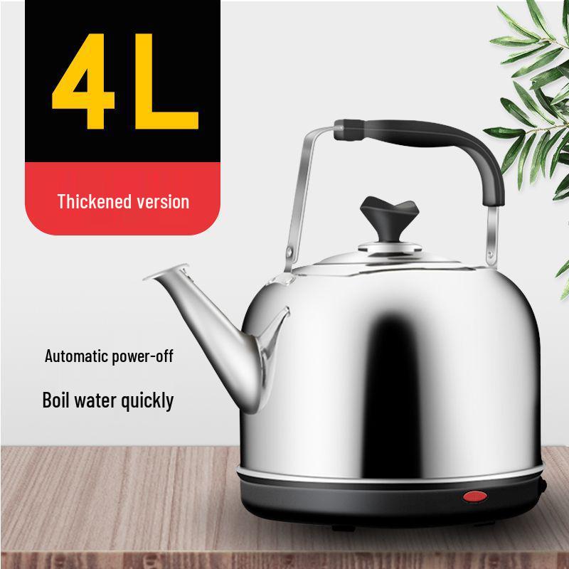 

304 Stainless Steel Whistling Electric Kettle with Auto Power-Off and Keep Warm Features, Large Capacity Standard Cable