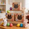 24pcs Easter Boxes Clear Bunny Head Window Case Easter Containers For Cake Cookie Treat Snack Toy Craft DIY Project Wedding