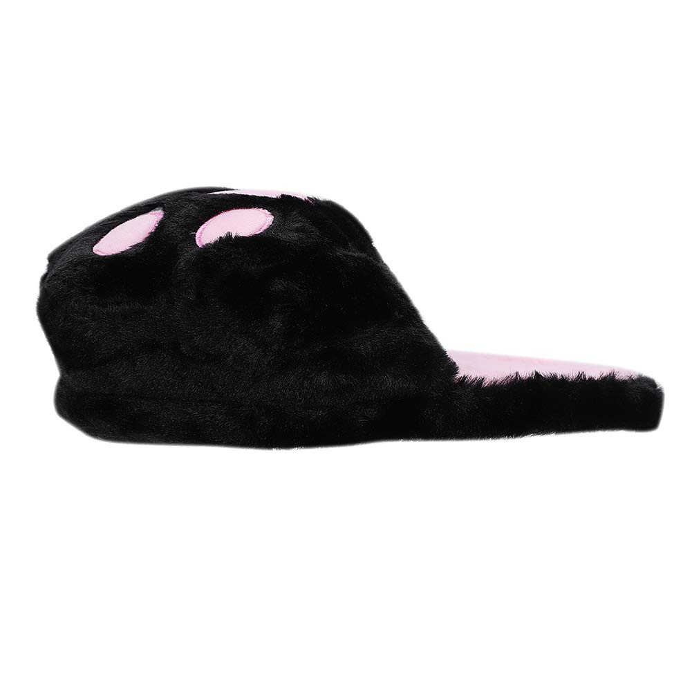 ITODA Cat Paw Warm Cotton Slippers for Cute and Perfect for Indoor Slippers, Women, Fall/Winter, Fluffy, Non-Slip, Washable, Animal-themed Slippers,