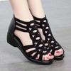 Soft Leather Roman Sandals Women Summer Soft Sole Outwear Women's Wedge Shoes Fashion Casual Designer Shoe Ladies