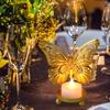 Elegant Butterfly Candlestick Ornaments Unique Iron Candle Stand Butterfly Candle Holders  Birthday