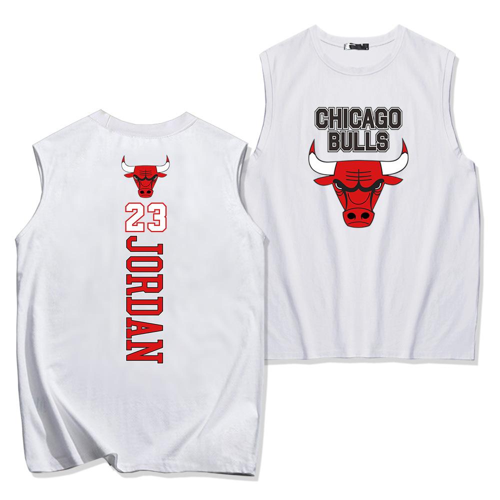 No. 23 loose sports basketball sleeveless vest men s and women s summer crew neck cotton vest bottoming shirt 155XXS