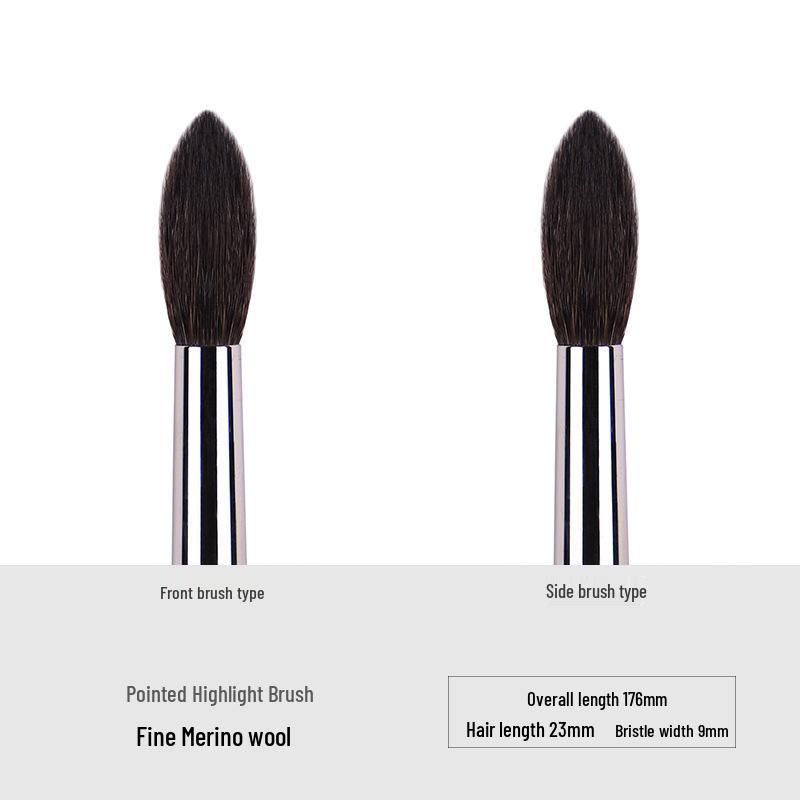 Ebony Wood Animal Hair 40-Piece Makeup Brush Set for Eyeshadow and Blush