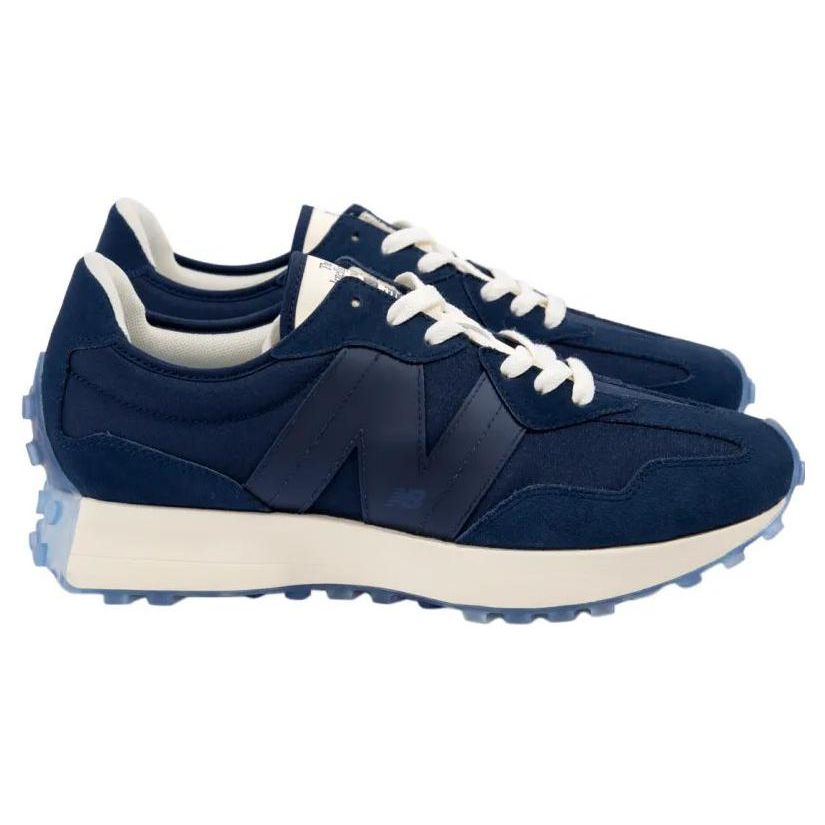 New Balance Nb 327 Retro Fabric Leather Cushioning Durable Lightweight Low Top Running Shoes Unisex sneaker Navy MS327AAB