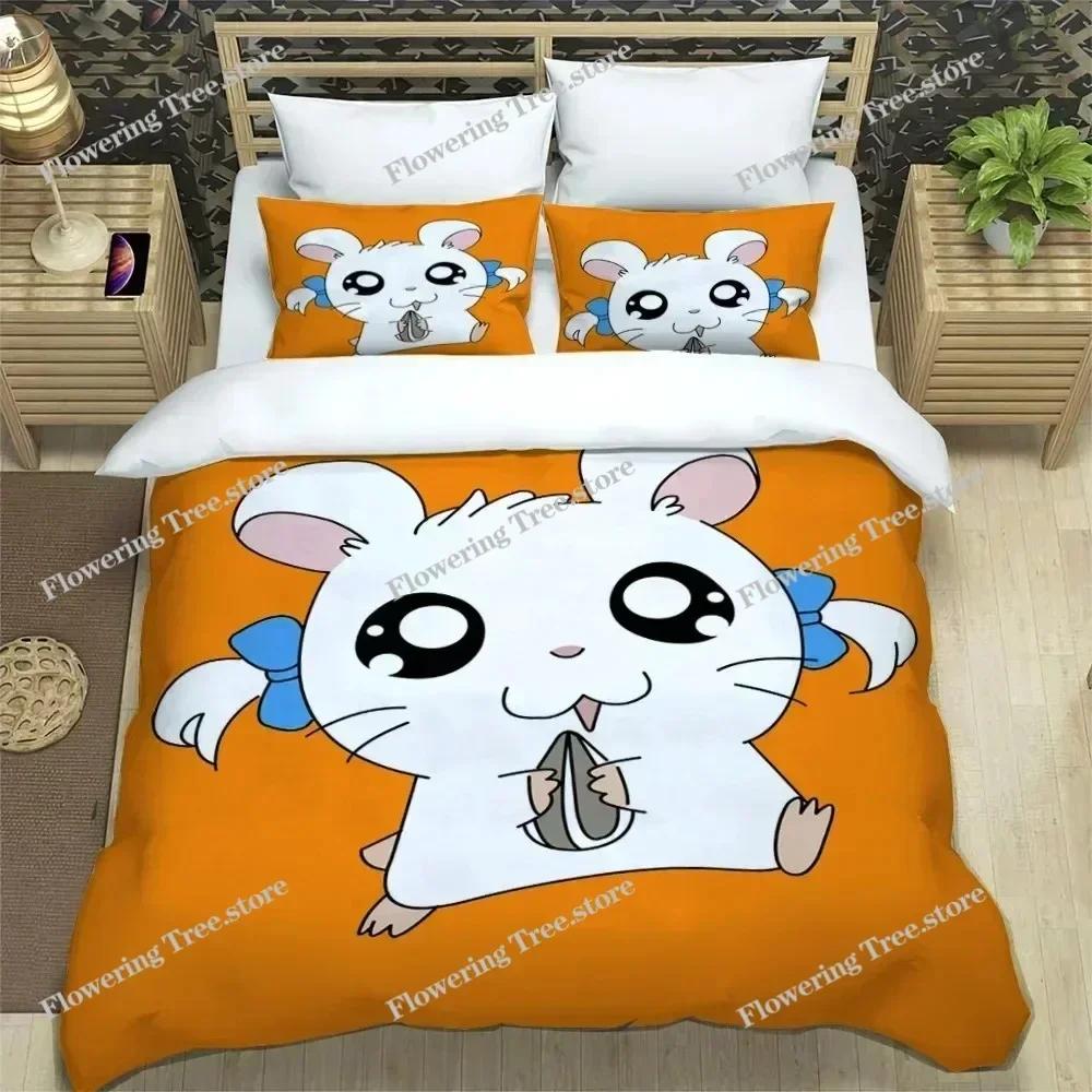 3D Printing Cartoon Lovely Hamtaro Bedding Set Duvet Cover Pillow Set Birthday Gift Boys Quilt Cover Bedding Home Textiles029963