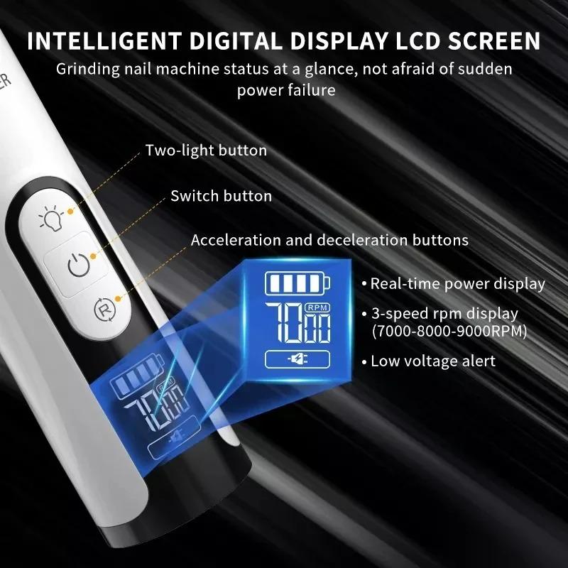 Electric Pet Nail Grinder With Led Light Cat Dogs Nail Clippers Usb Rechargeable Paws Nail Cutter Pet Grooming Trimmer Supplies